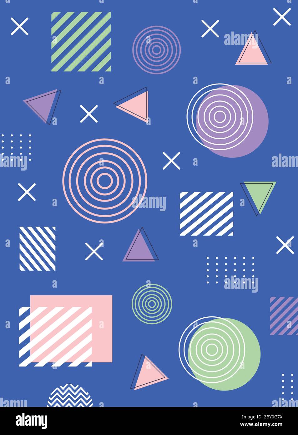 memphis abstract shapes compositions 80s 90s style background vector ...
