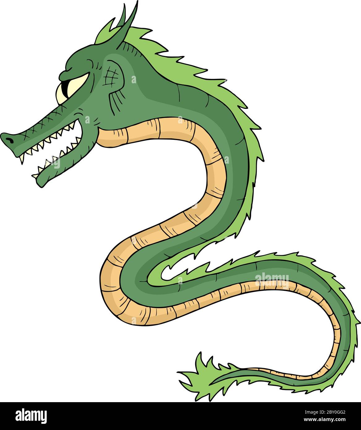 Green dragon Stock Vector