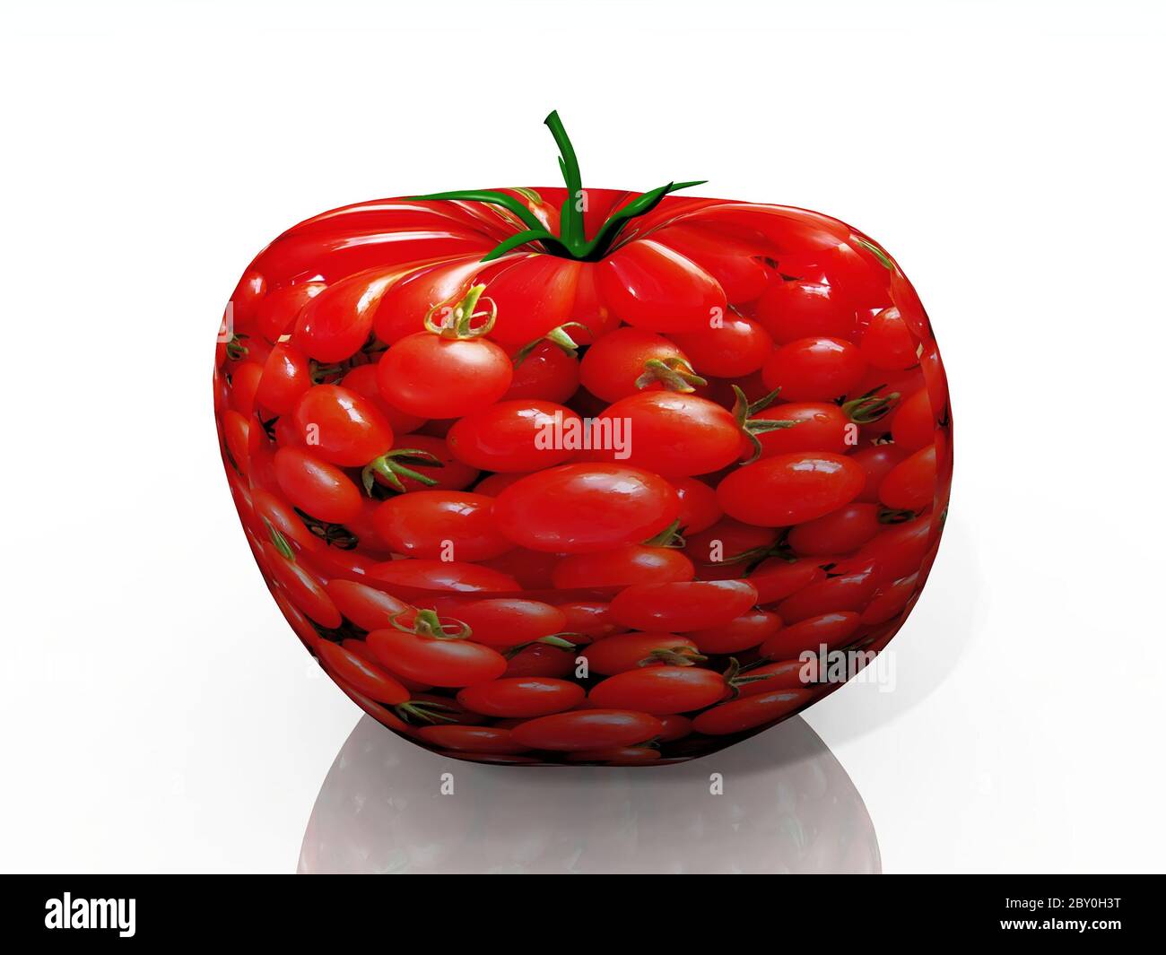 a tomato with a tomato texture Stock Photo