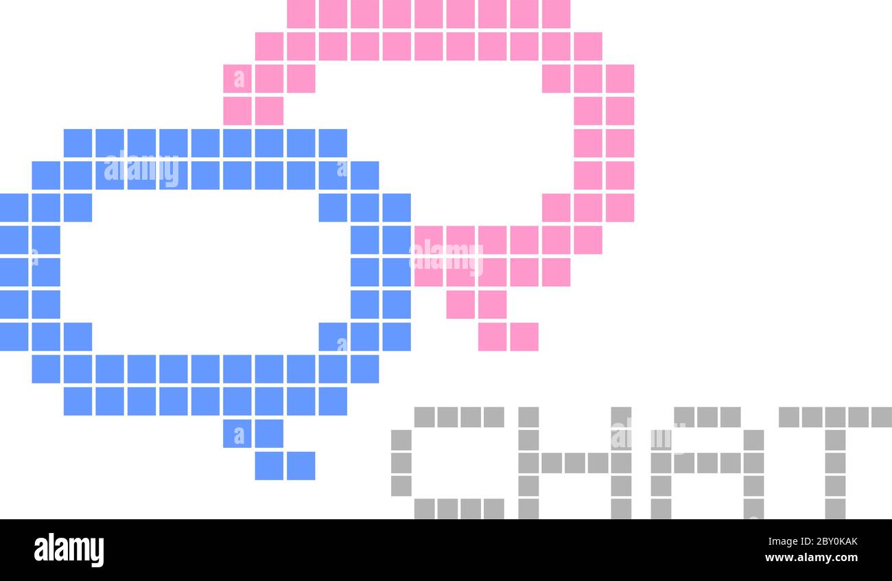 Pixel Chat Symbol Stock Vector Image Art Alamy