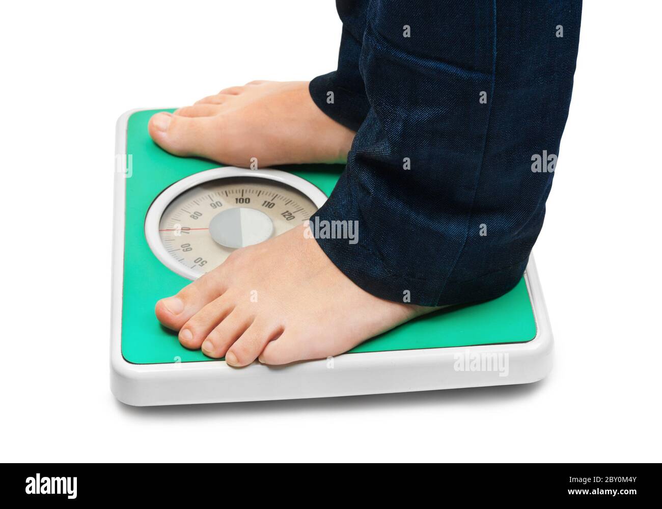 Woman feet and weight scale Stock Photo Alamy