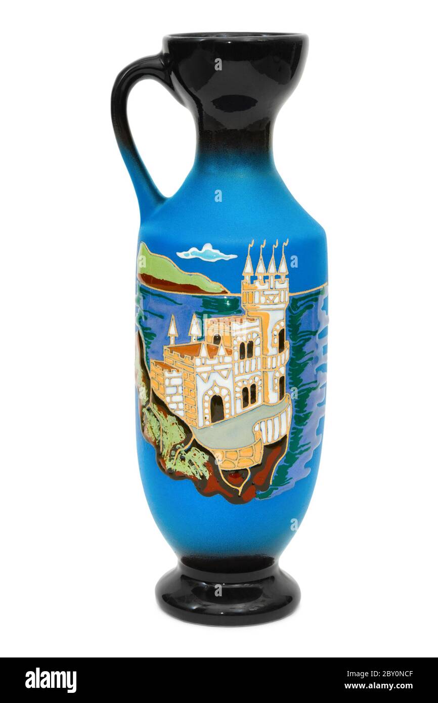 Retro vase with ornament Stock Photo Alamy