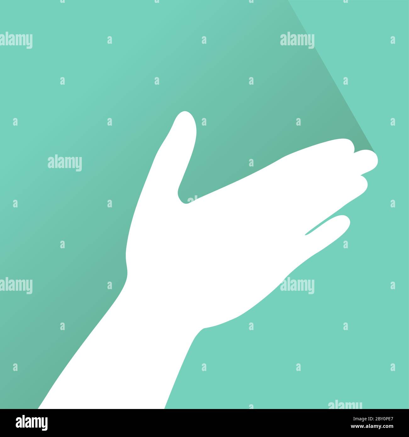 white hand illustration Stock Vector