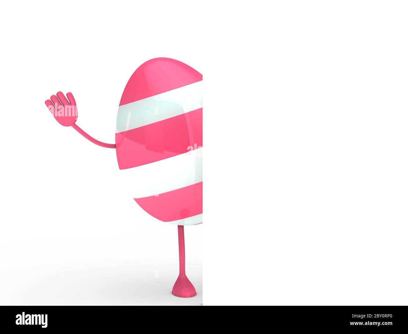 pink egg wave hand Stock Photo