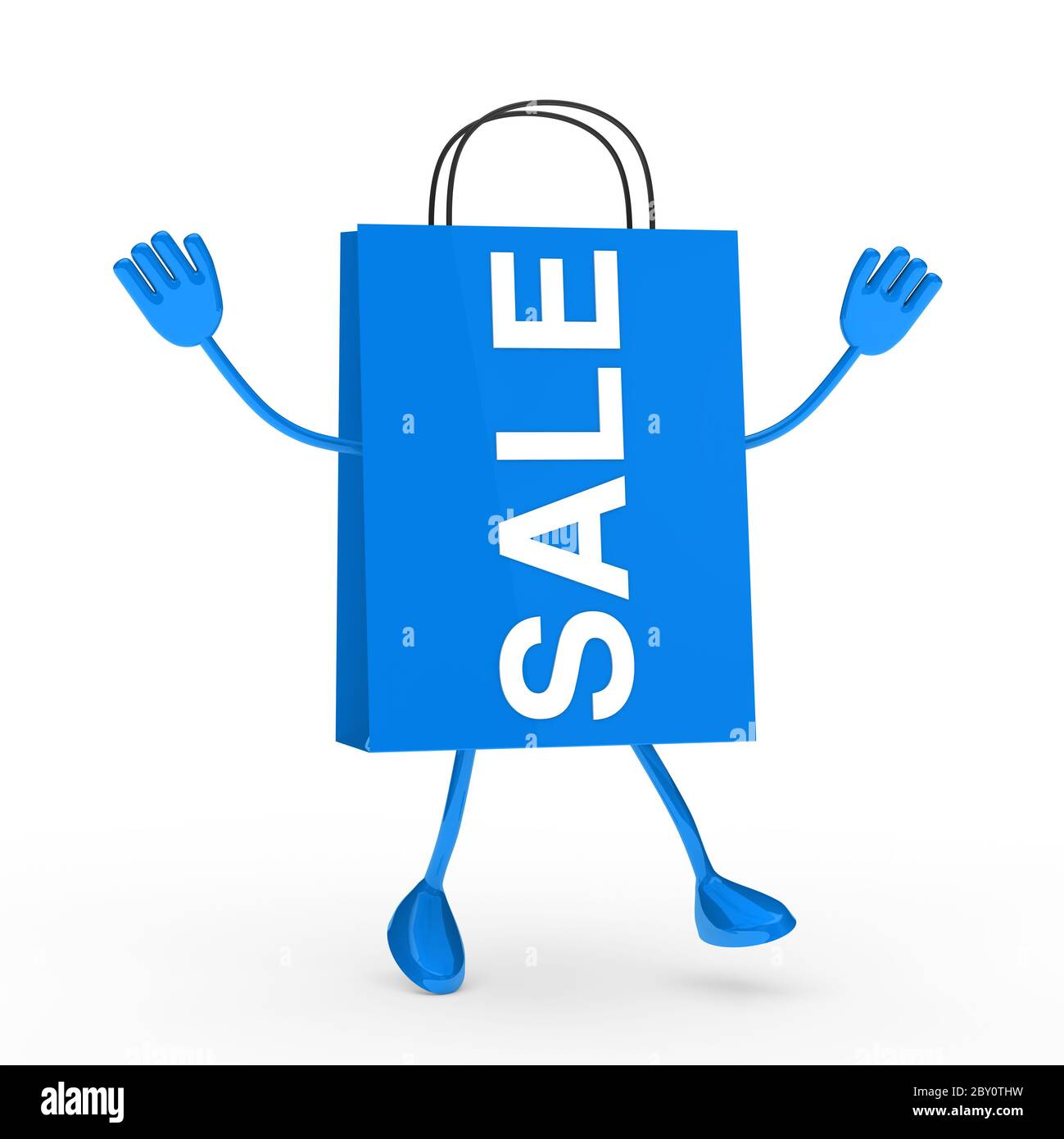 Blue sale bag Stock Photo
