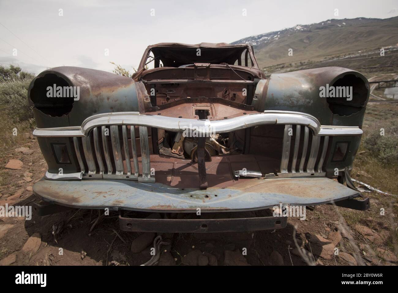 Old abandoned car with bullet holes Stock Photo - Alamy