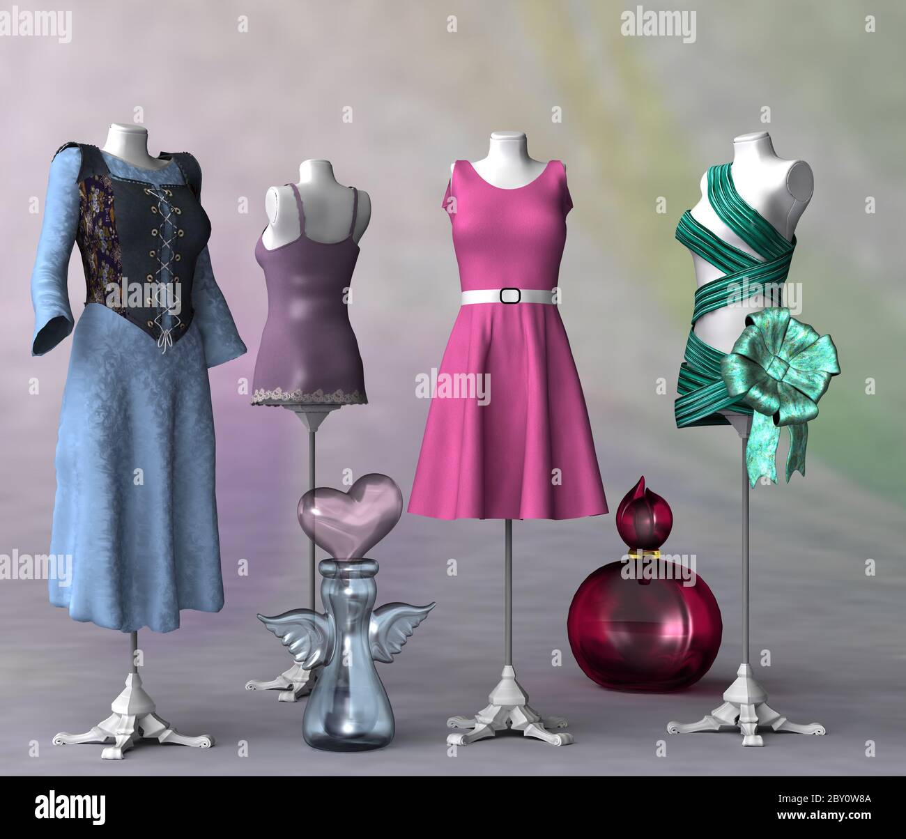 Mannequins with clothes Stock Photo Alamy