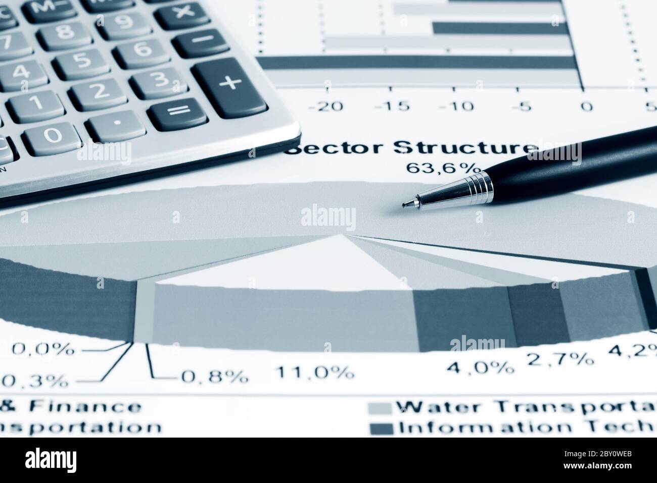 Stock market graphs Stock Photo