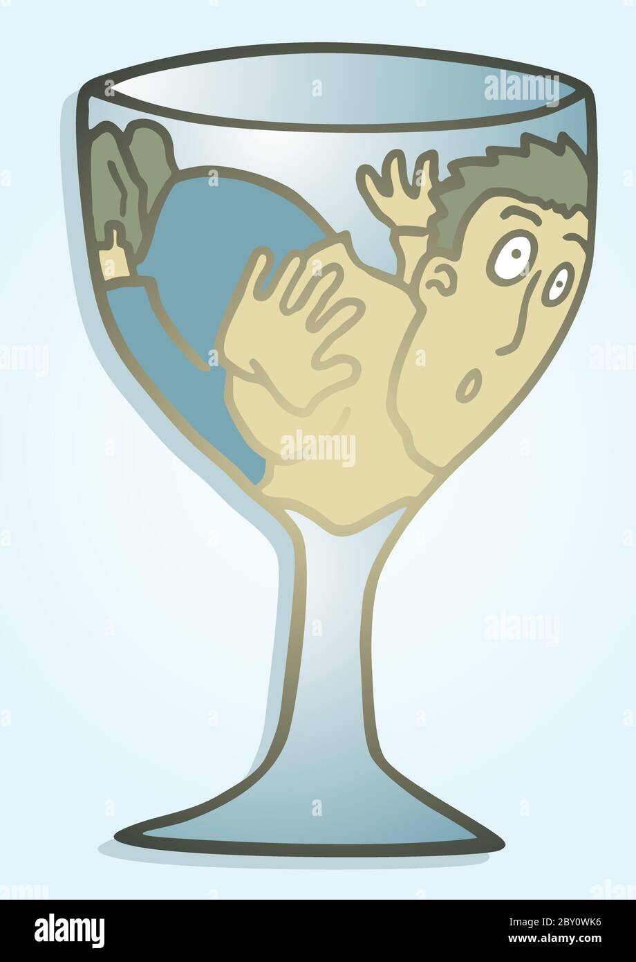 Trapped In Glass Man trapped in glass hi-res stock photography and images - Alamy