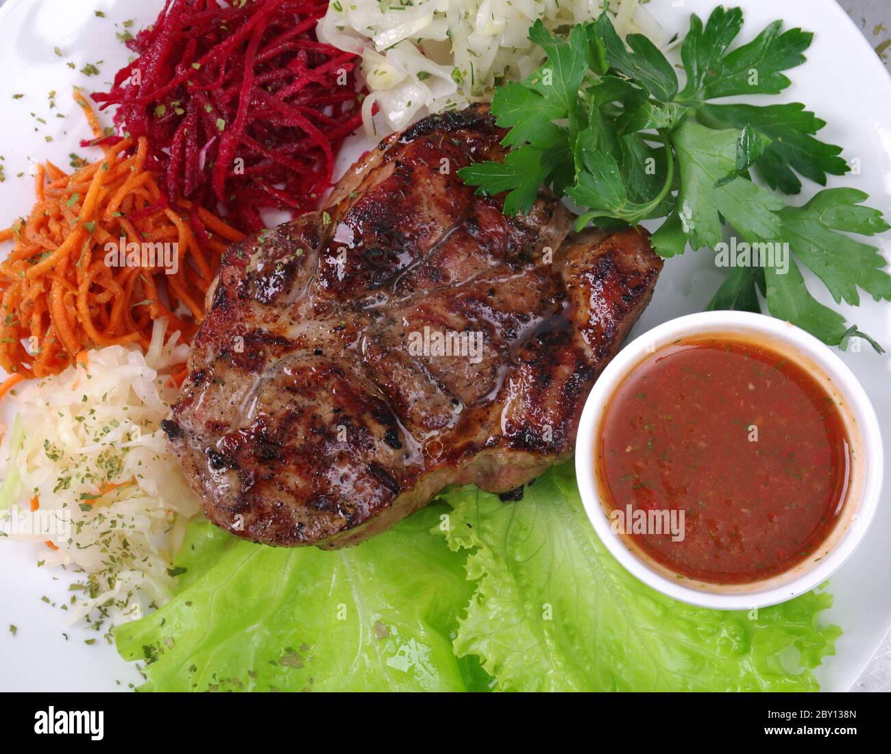 grilled tbone steak Stock Photo Alamy