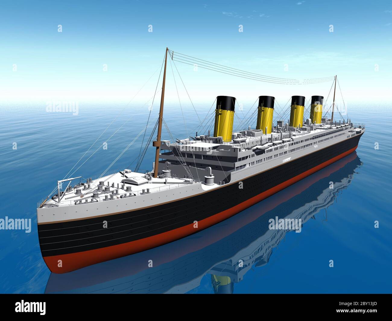 the Titanic on the sea Stock Photo - Alamy