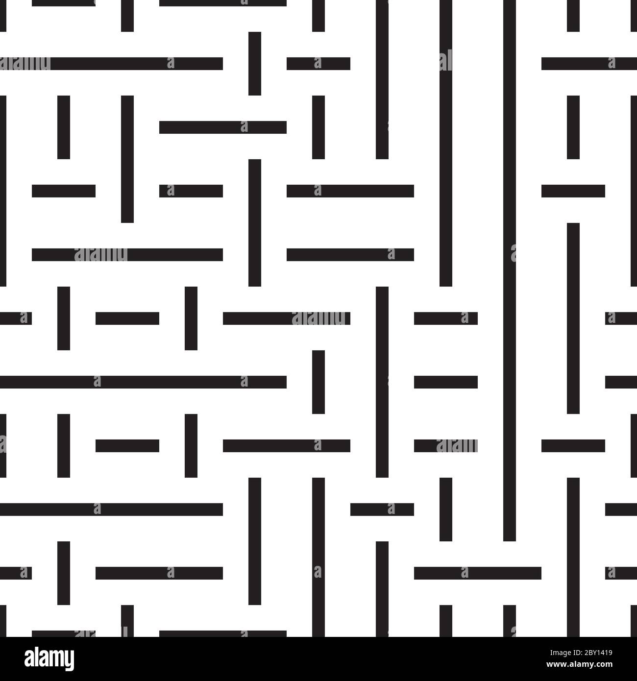 Seamless pattern with horizontal and vertical black segments Stock Vector