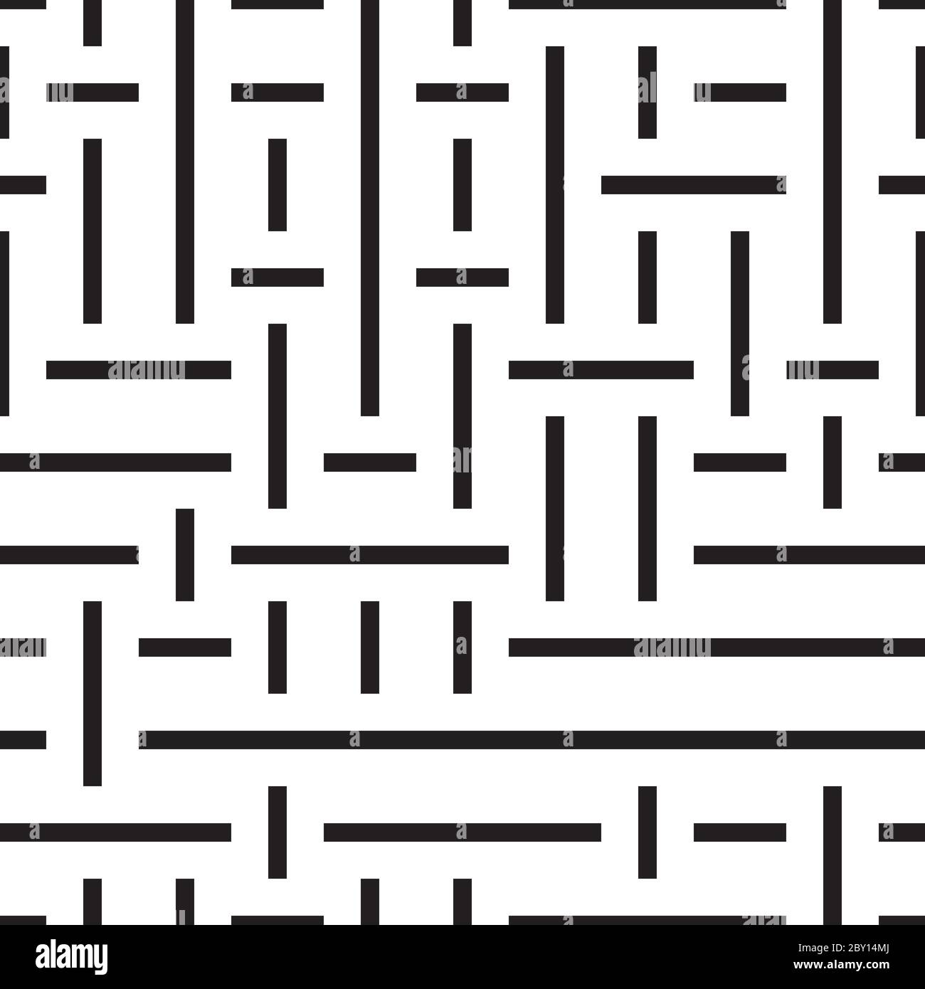 Seamless pattern with horizontal and vertical black segments Stock Vector