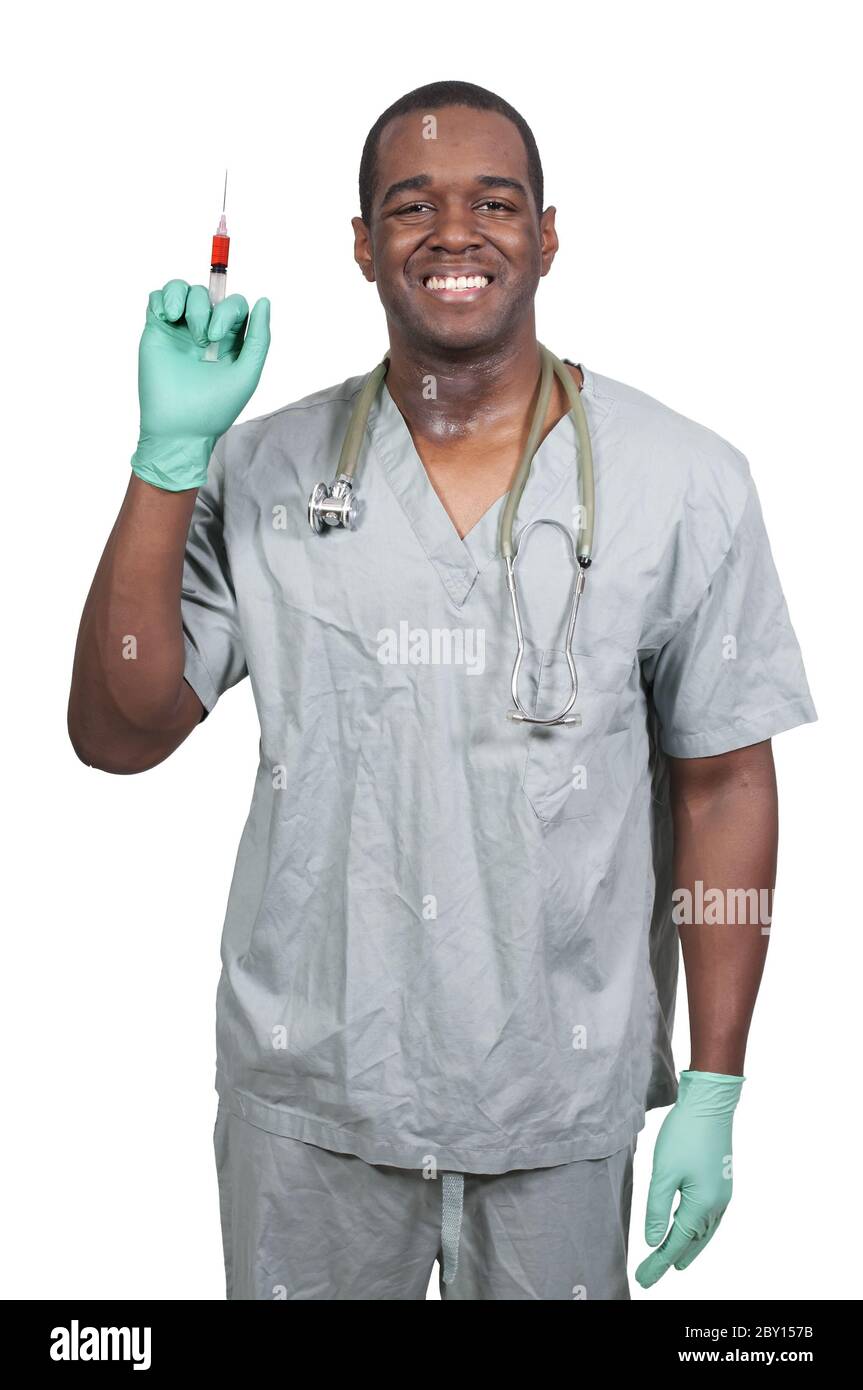 Doctor with a Syringe Stock Photo
