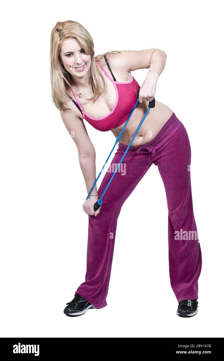 Woman Working Out Stock Photo