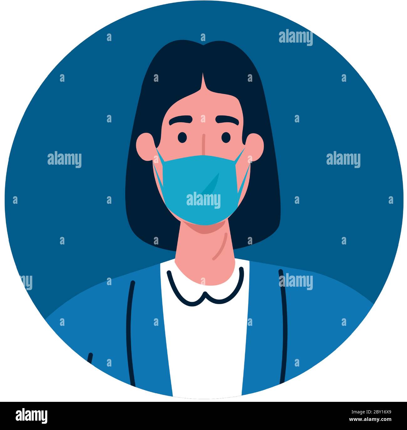 Woman with medical mask vector design Stock Vector Image & Art Alamy