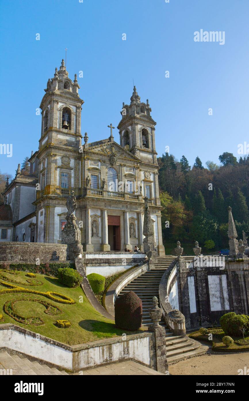 basilica of Shrine of Good Jesus of the Mountain Stock Photo