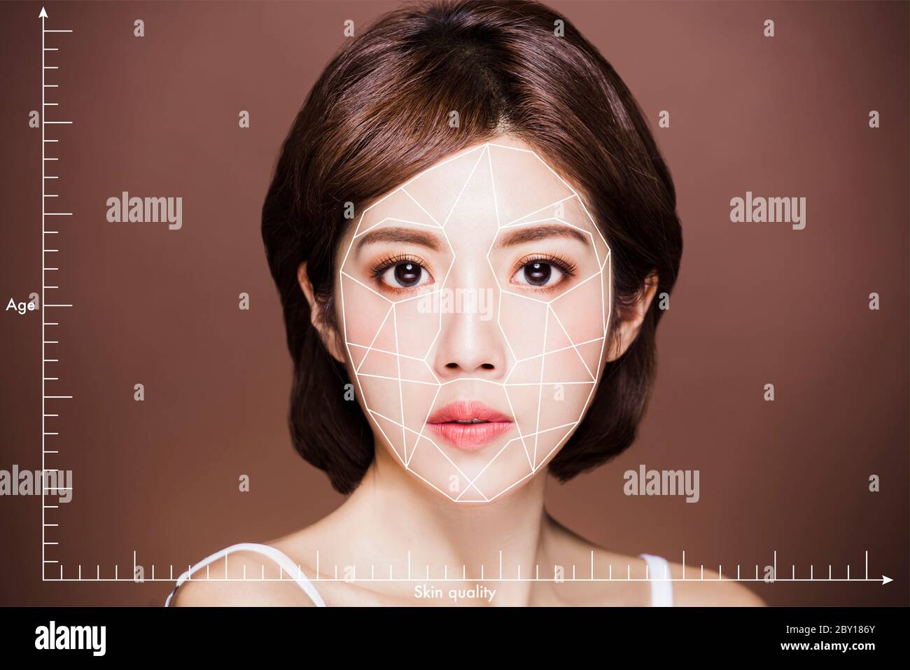 cyoung beauty and Plastic surgery, skin lifting, cosmetics medicine concept Stock Photo
