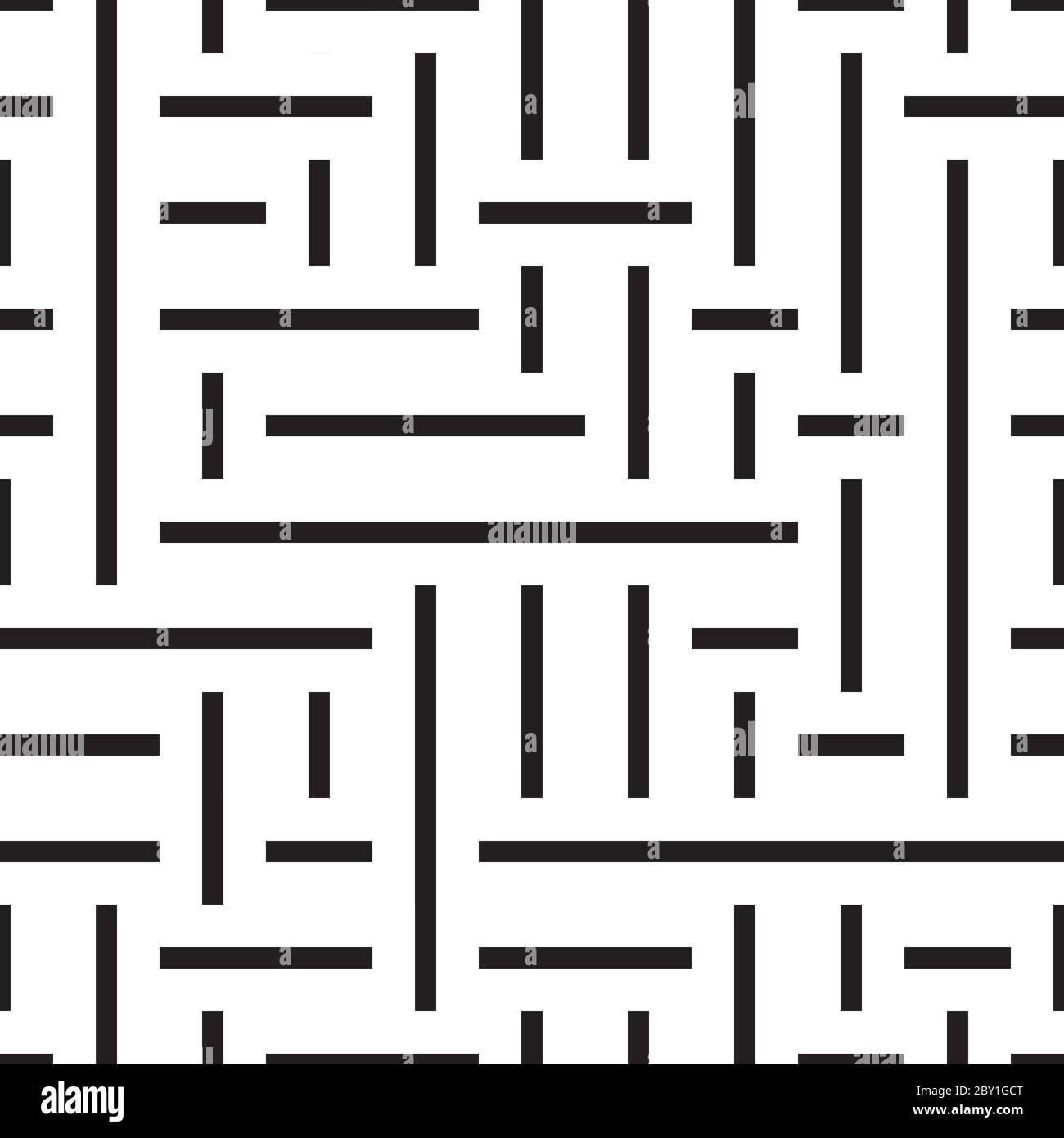 Seamless pattern with horizontal and vertical black segments Stock Vector