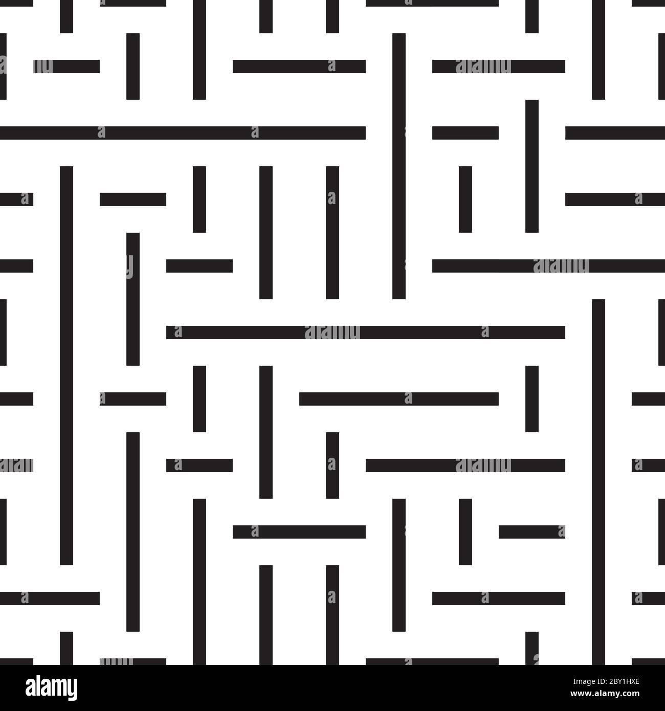 Seamless pattern with horizontal and vertical black segments Stock Vector