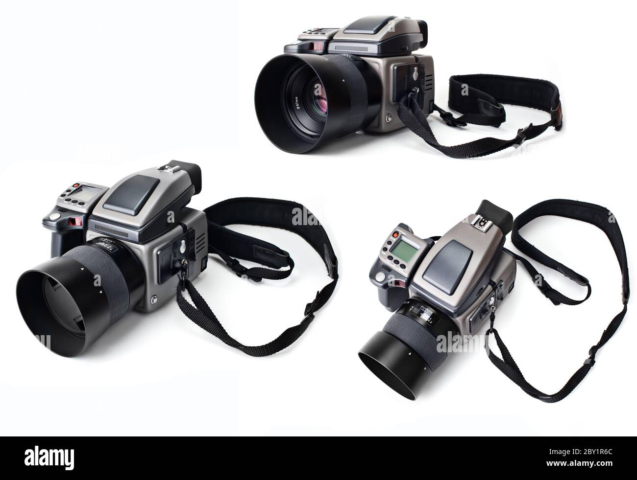 Medium format digital camera on white background Stock Photo Alamy