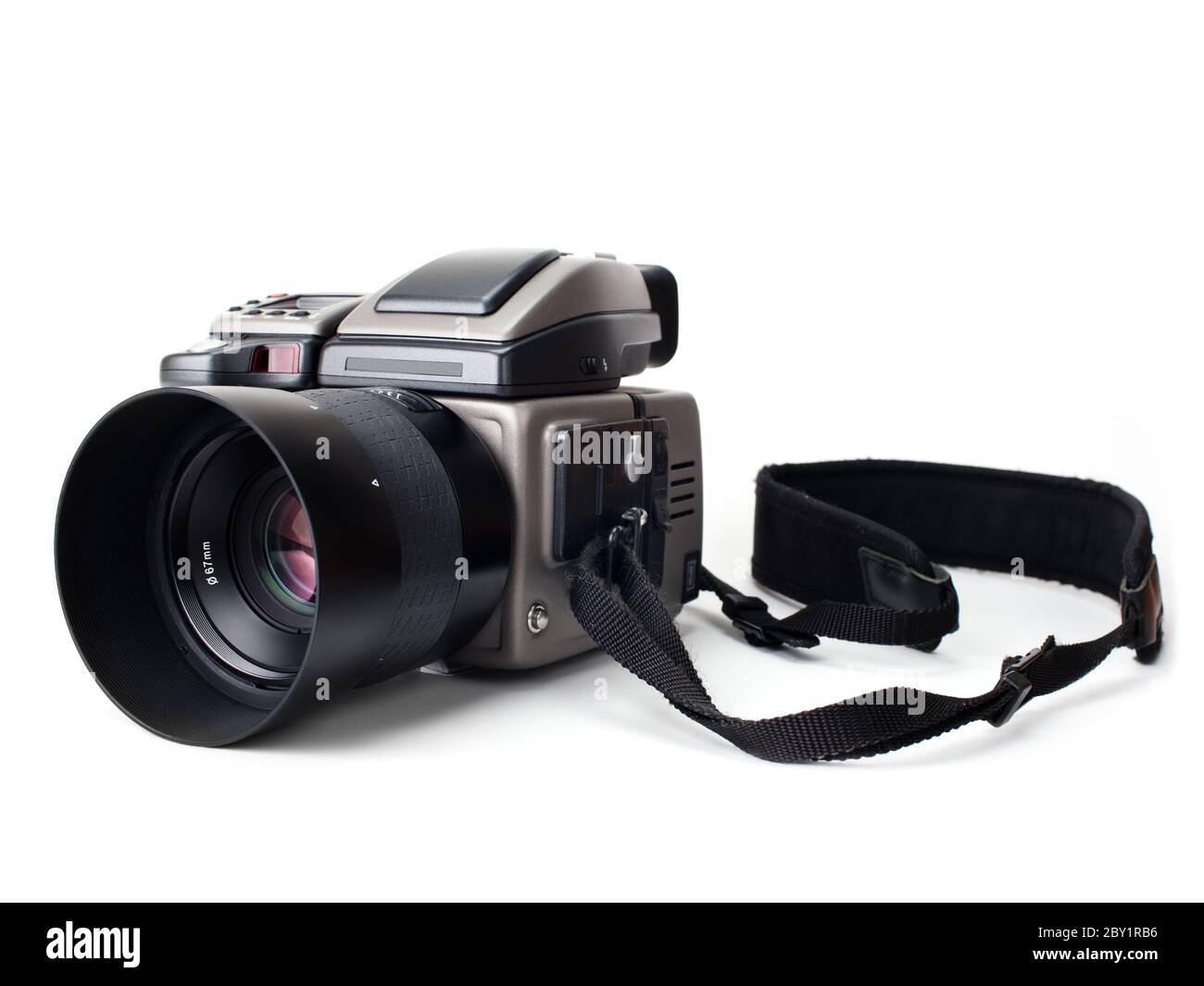 Medium format digital camera on white background Stock Photo Alamy