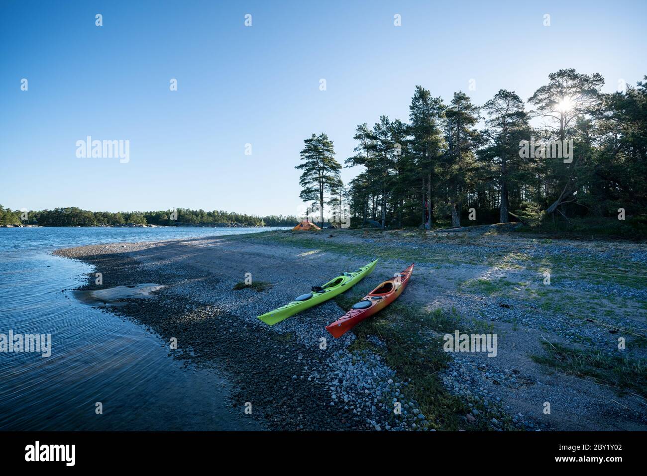 Morning at Sandö island, Porvoo, Finland Stock Photo