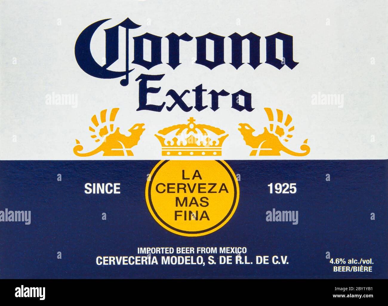 Calgary, Alberta, Canada. June 08, 2020. A close up a Corona Extra beer box. Stock Photo