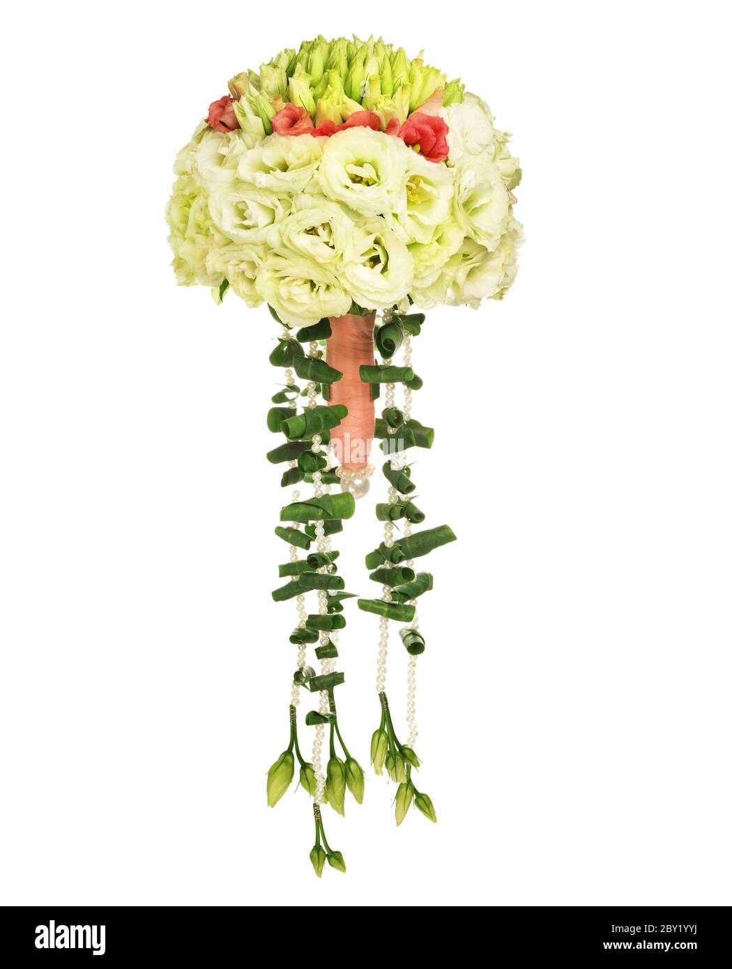 Wedding bouquet isolated on white. Stock Photo