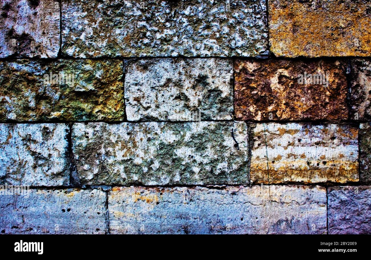 colored brick wall Stock Photo Alamy