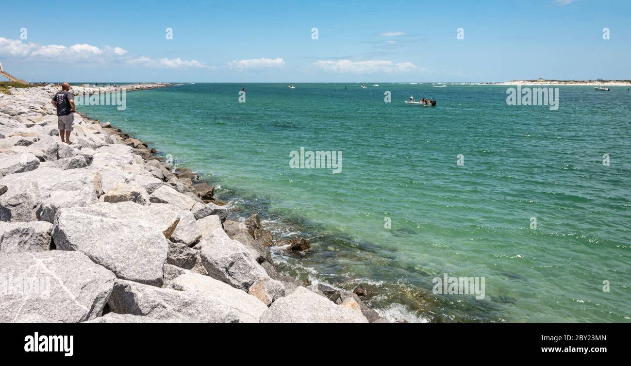 Ponce de Leon Inlet in Ponce Inlet, Florida, between Daytona Beach and New Smyrna Beach. (USA) Stock Photo