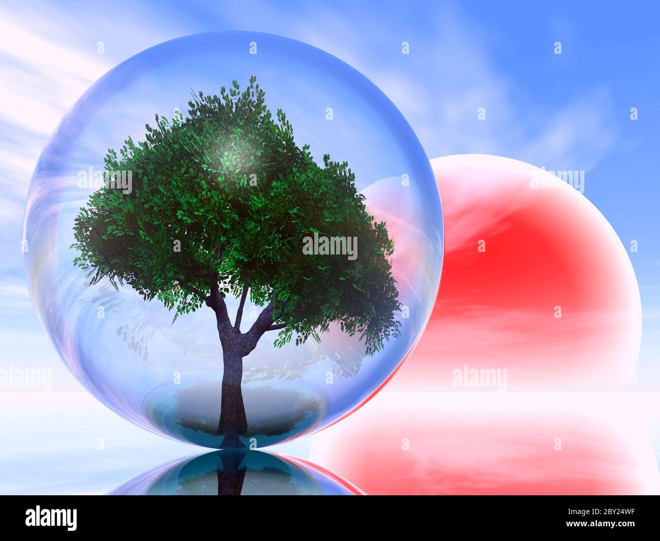Tree in bubble Stock Photo - Alamy