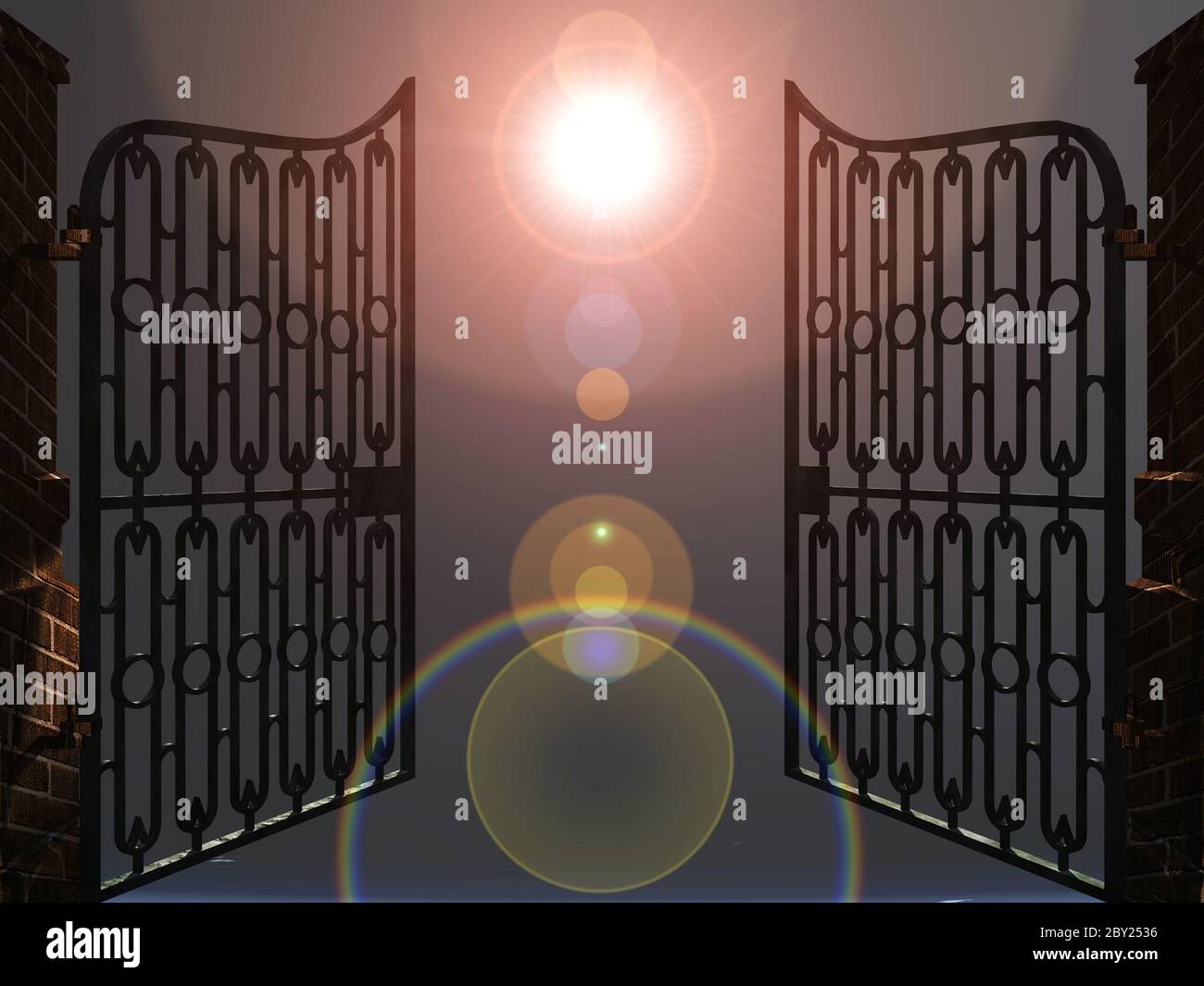 the gates of heaven Stock Photo