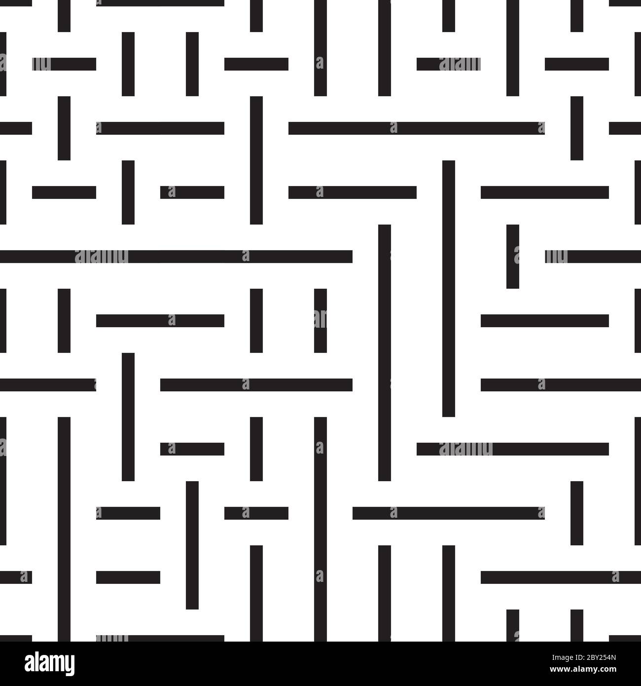 Seamless pattern with horizontal and vertical black segments Stock Vector