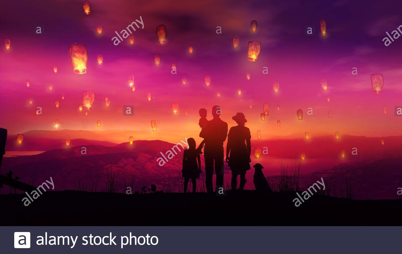standing chinese lanterns