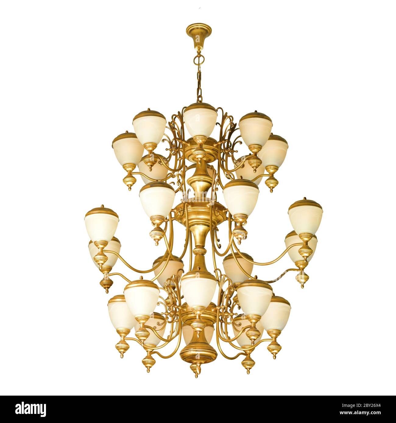 Vintage chandelier isolated on white Stock Photo Alamy