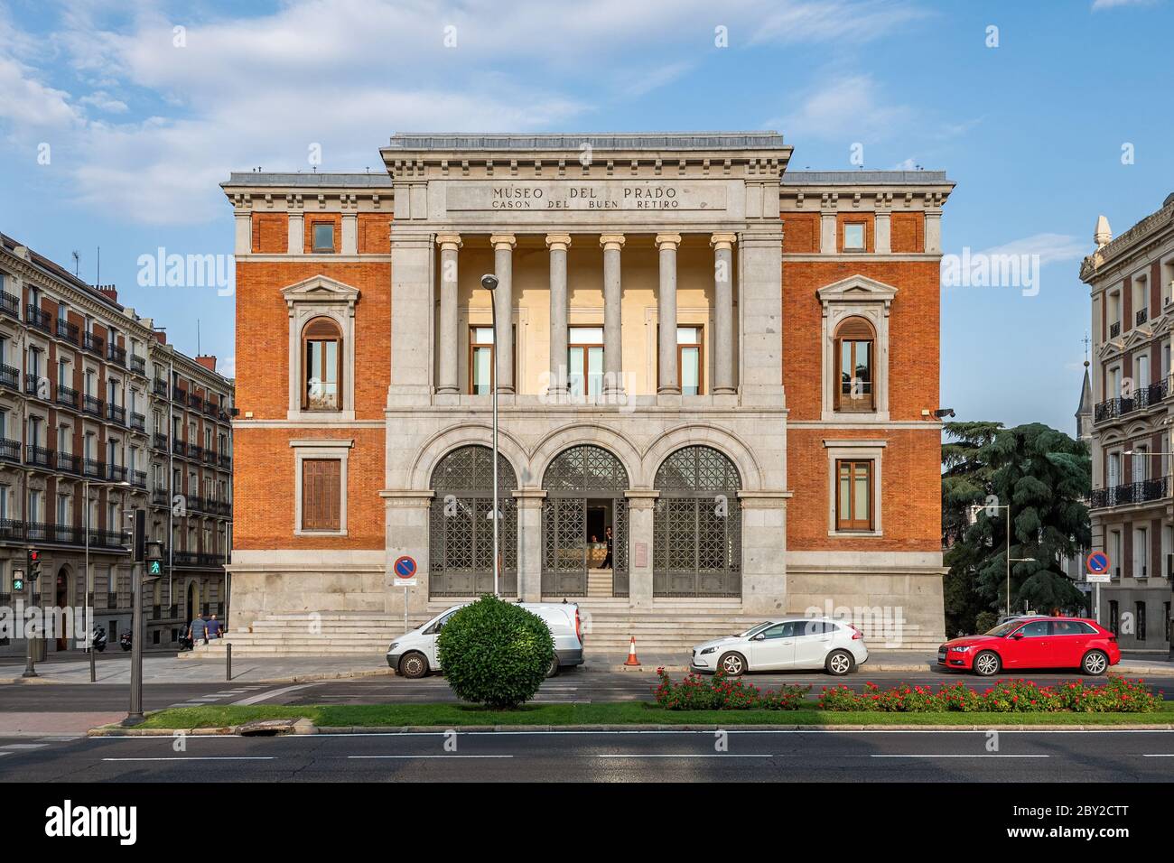 Facade of Cason del Buen Retiro building, a part of Museo del Prado complex in Madrid. Stock Photo