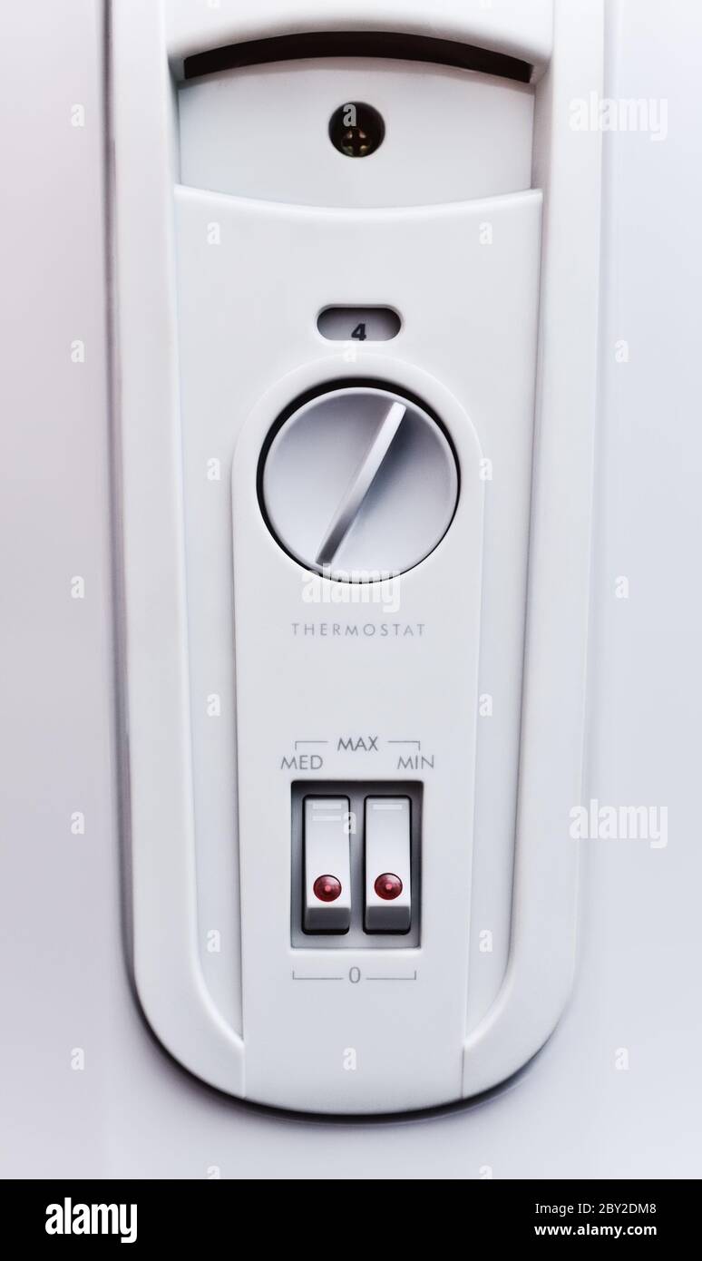 Electric Oil Heater Control Panel Stock Photo Alamy