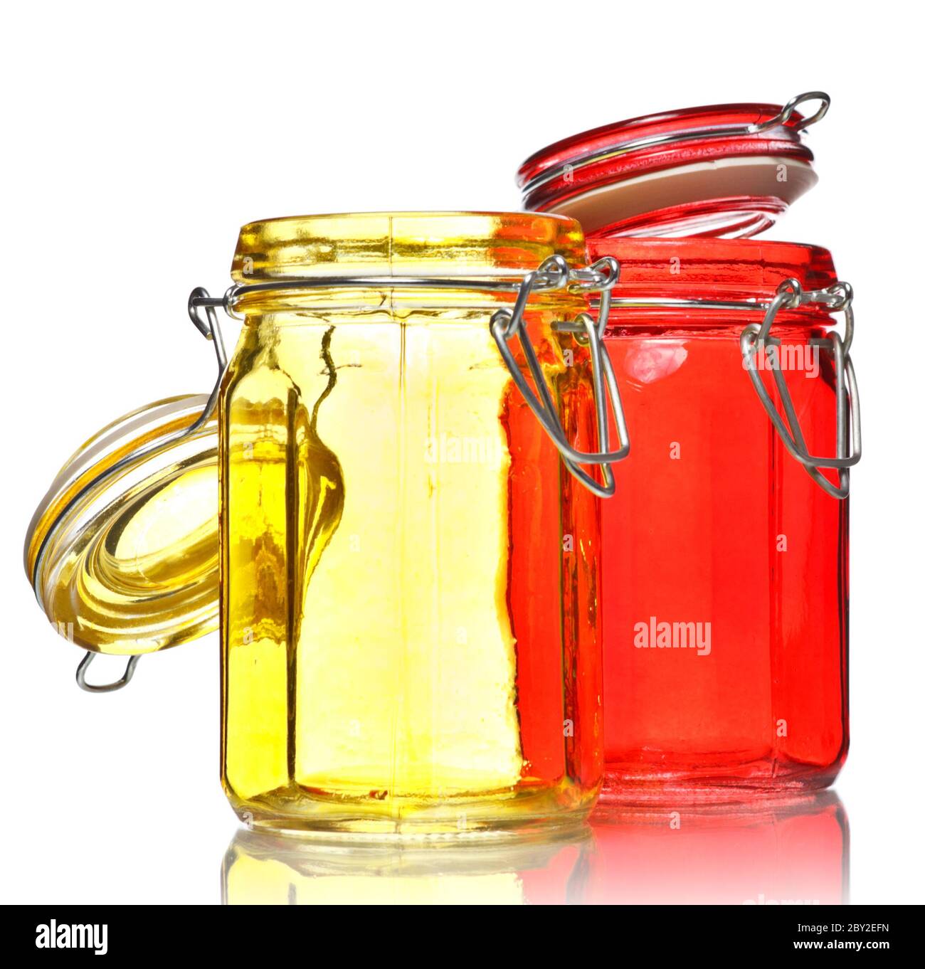 Glass Jars for Spice Stock Photo