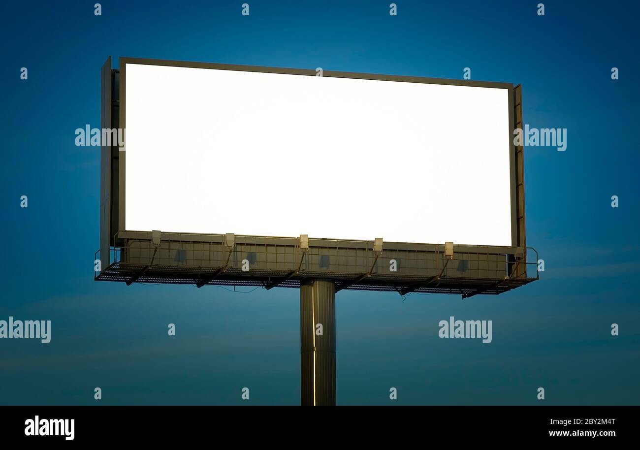 blank billboard, just add your text Stock Photo