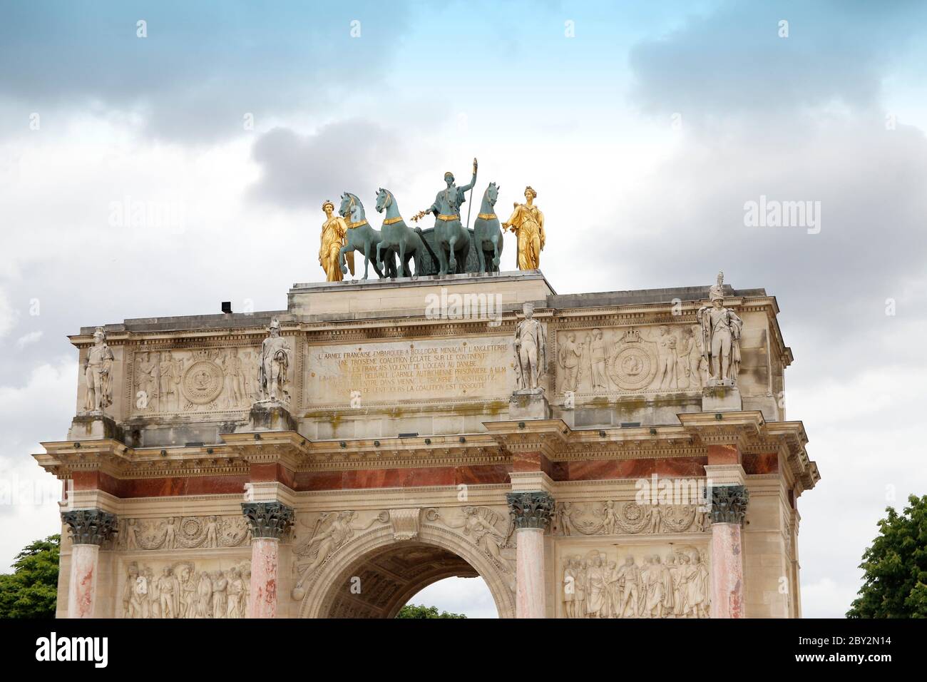 Paris, France - May 18, 2019: Arc de Triumph du Carousel is a