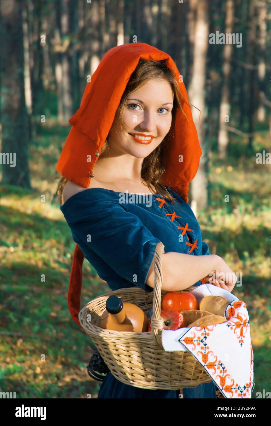 red Riding hood standing Stock Photo Alamy