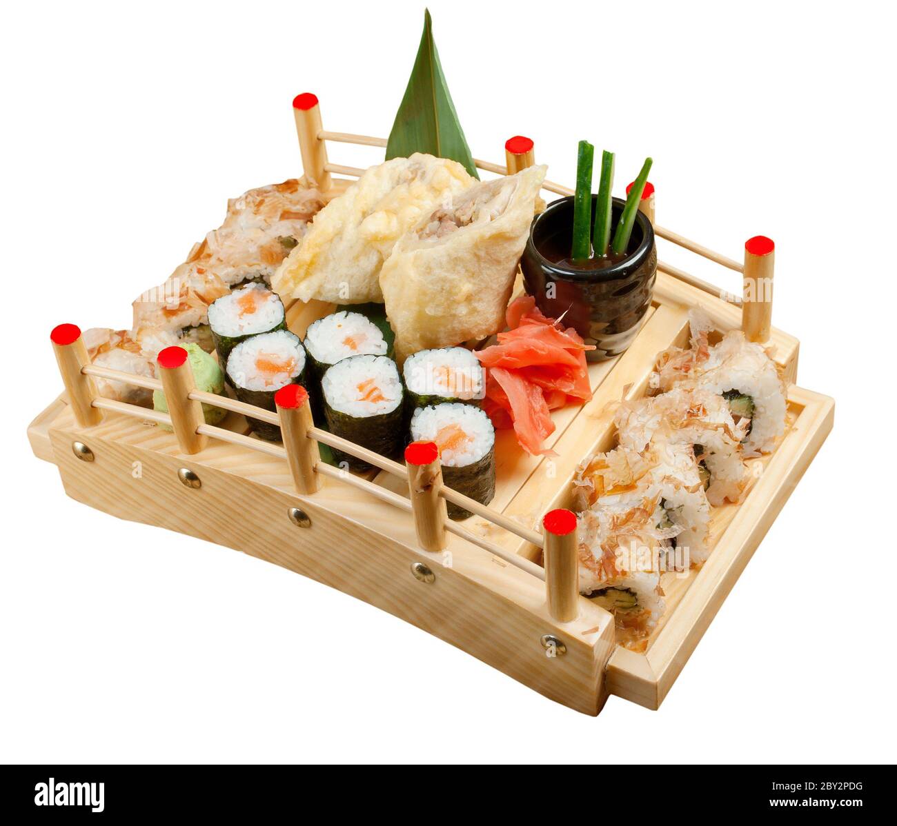 Assorted sushi Japanese food. Stock Photo