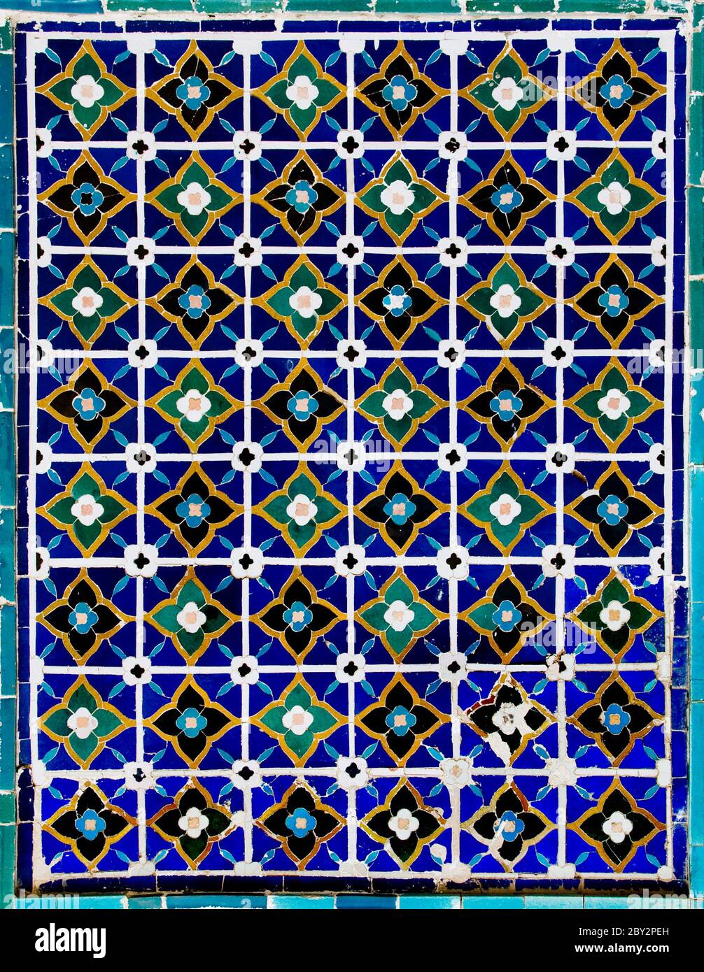 Tiled background with oriental ornaments Stock Photo