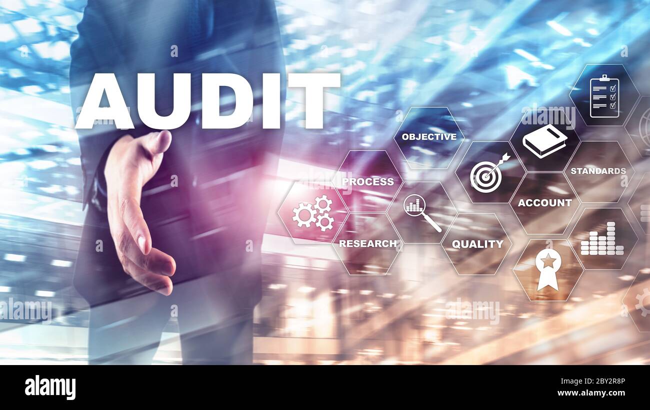 Audit File Abstract Audit business and finance concept. Ànalysis Annual Financial ...