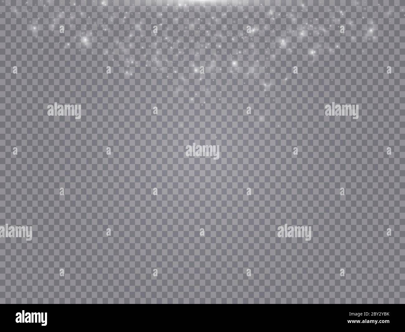 Glowing light effect with many glitter particles isolated on ...