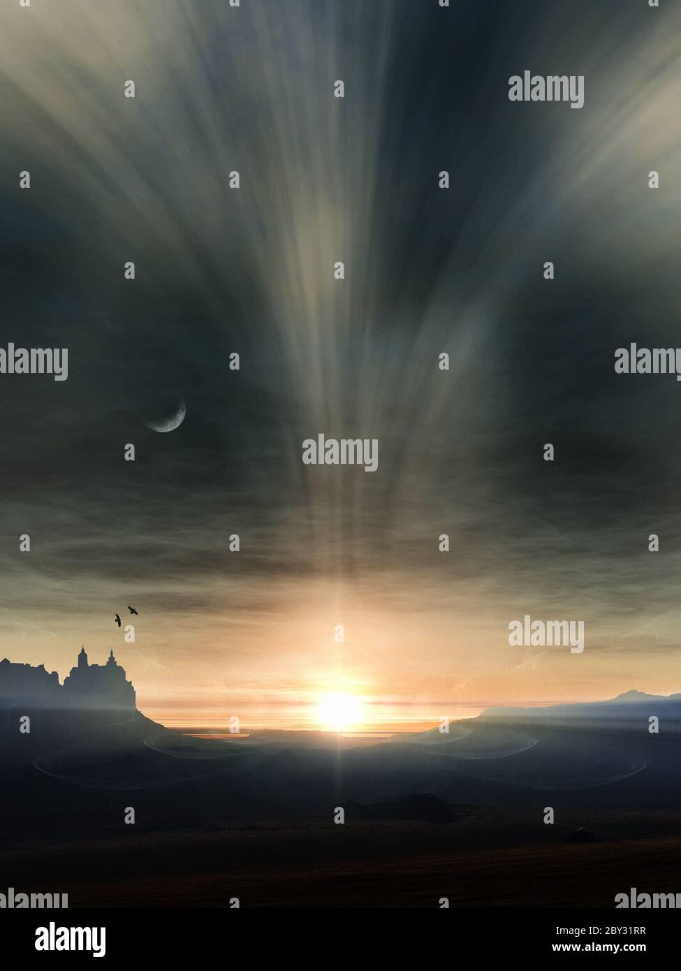 Fantasy castle landscape hi-res stock photography and images - Alamy