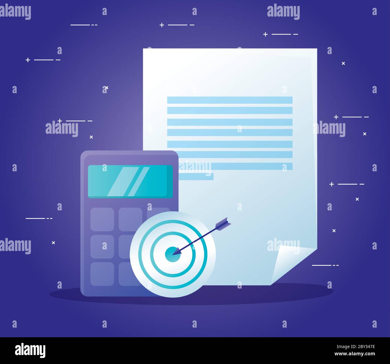 calculator target and document vector design Stock Vector Image & Art