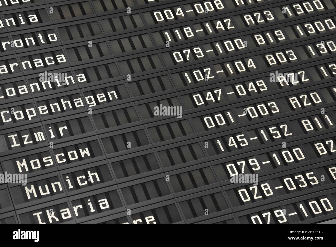 Flight information board in airport Stock Photo - Alamy
