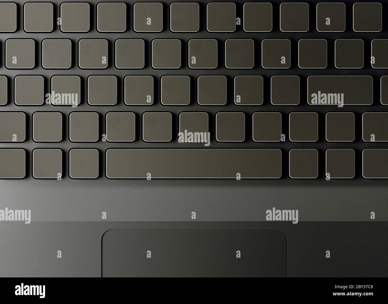 Keyboard with blank buttons Stock Photo